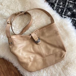 Cream leather lucky brand bag